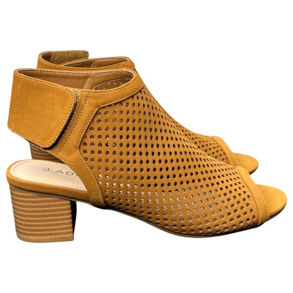 J. Adams Maddie Gold Nubuck Booties Size 8 - Picture 2 of 8